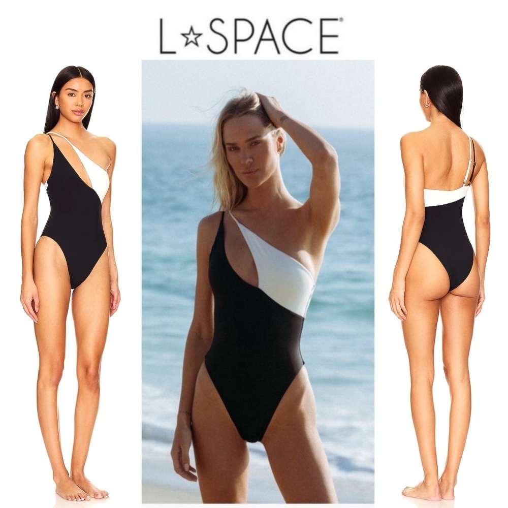 L*Space Raquel Colorblock One-Shoulder One-Piece Swimsuit $169 - Picture 6 of 13